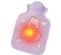 Tewzafiya Bolsa de agua caliente de peluche | Calentador de manos de dibujos animados | Calentador de manos de peluche de diseño portátil para actividades al aire libre, viajes, etc