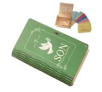 Tewzafiya Caja de tarjetas con versos bíblicos, decoración religiosa con 150 tarjetas | Organizador cristiano para versículos bíblicos - Para casa, oración, iglesia, boda, reunión familiar