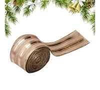 Tewzafiya Cinta decorativa para árbol de Navidad, cinta de tela para fiestas y días festivos, para floristería, lazos, guirnaldas, coronas, decoración de cumpleaños, bodas