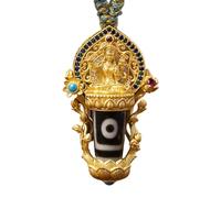 Tewzafiya Collar de talón, colgante tibetano para el talón,Colgante chino femenino - Transfer perlas Manjusri Collar, Joyas colgantes para mujer, espiritual para hombres, niños adultos,