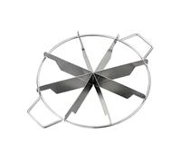 Tewzafiya Cortador de tartas, corte de pastel de queso,Acero inoxidable para corte de pastel - 6/7/8 porciones Pastry Cheese Pizza Tool con asas laterales, gadget de cocina para la