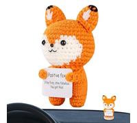 Tewzafiya Decoración divertida para escritorio, diseño de animal bromeado, mini animal de ganchillo de buen augurio - Muñecas coleccionables para decoración del hogar