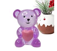 Tewzafiya Decoración Oso | Animal de Mesa de Resina con Corazón, Escultura de Oso de Sonrisa - para el Hogar, Estantería, Salón, Dormitorio, Oficina, Interior, Exterior, Mesa
