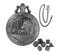 Tewzafiya Estuche para reloj de bolsillo, Estuche de reloj de bolsillo - Juego de dados de concha para reloj vintage - Accesorios de juegos de mesa con patrones de engranajes complejos para