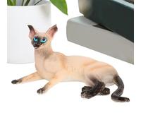 Tewzafiya Figura de gato, estatuas de gato en miniatura accesorios para el hogar, Escultura decorativa gatito pequeño para vitrinas y exhibición de coleccionista