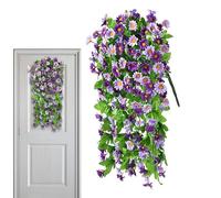 Tewzafiya Flores artificiales | Plantas artificiales de exterior - 50 cm verde de seda resistente a los rayos UV Plantas Decoraciones realistas estilo rústico con margaritas resistentes a los agentes