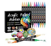 Tewzafiya Juego de marcadores para artistas, marcadores para niños, juego creativo de rotuladores | Juego de rotuladores multifuncionales para amantes del arte, estudiantes o diarios escritos a mano