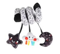 Tewzafiya Juguete de actividad para cochecito de bebé, de peluche sensorial de alto contraste con campanas, juguete educativo sensorial, accesorio para bebés para niñas