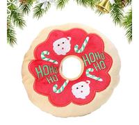 Tewzafiya Juguete para perros chirriante,Juguetes para perros que hablan | Peluche interactivo para mascotas chirriantes,Peluche para perros con sonidos, Hombre de Pan de Muñeco de Nieve Cuernos