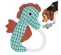 Tewzafiya Juguete para perros de peluche, juguetes duros y rellenos, animales marinos chillidos, peluche, cuerda de algodón, juego interactivo, muñeca de entretenimiento para mascotas con papel