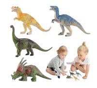 Tewzafiya Little Dinosaur Toys, Juguetes Dinosaurio para,Modelos de Dinosaurios Surtidos 4X | Figuras animales realistas, Miniaturas de colección, Carga de huevos de Pascua para favores de cumpleaños