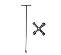 Tewzafiya Llave para contador de agua, llave de válvula antideslizante en forma de T, llave de válvula de jardín, para casa, jardín, césped, patio trasero, exterior, camping, construcción sanitaria