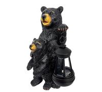 Tewzafiya Luces | Luces Decorativas de Energía Solar con Estatua de Oso,Lámparas Animales de Resina para Cumpleaños Mujer Regalo Casa Jardín Césped Terraza Decoración Mamá