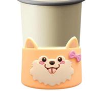 Tewzafiya Mangas de taza de café, mangas de café reutilizables,Cartoon Res resistente al café de silicona Corte protector protector - Taza de botella de vidrio no vasos.