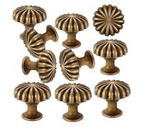 Tewzafiya Manijas De Cajón 10 Piezas,Botones De Tiro Calabaza - Manijas Redondas De Zinc Para Renovación Muebles Decoración Hogar Cocina Baño Dormitorio Vestidor