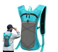 Tewzafiya Mochila de hidratación, mochila de burbujas para exteriores, con rayas reflectantes, correas ajustables para los hombros, nailon y peso ligero para senderismo, ciclismo, viajes y motocicleta