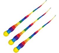 Tewzafiya Pelota arcoíris - 3 piezas pelotas deportivas con cola arcoíris, juego de lanzamiento y agarre para entrenamiento en patio, interiores, escuela, espacios abiertos y zona de juegos