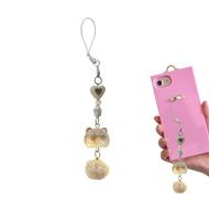 Tewzafiya Phone Charm | Decorativos De Diseño Para Móviles,o Decorativo para Bolso Llavero Mochila Cartera Ideal para Niñas y Mujeres, Crema de color crema, riferimento alla descrizione