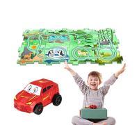 Tewzafiya Pista de Coches, Juego de Coches con Pista de | Juegos educativos sobre Pista de Carreras de vagón de Tren,Juguetes educativos, Puzzle Racer temático