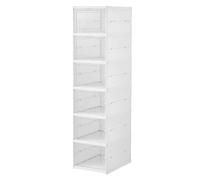 Tewzafiya - Portazapatos de Entrada, Armario para Zapatillas apilable con Bandeja, Transparente Plegable para Dormitorio, Oficina, Pasillo, casa, Botas