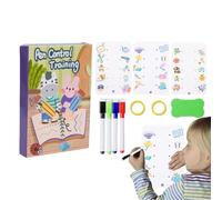 Tewzafiya Práctica de escritura a mano para niños, entrenamiento de control de bolígrafos,Libro de dibujo de entrenamiento de control de pluma - Libro de ejercicios de escritura, empuñaduras para