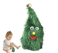 Tewzafiya Sombrero eléctrico de Santa Claus,Sombrero eléctrico de Navidad - Juguete de peluche de árbol de Navidad,Decoraciones de Navidad animadas rotativas interactivas para niños pequeños