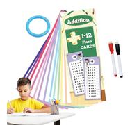Tewzafiya Tabla de multiplicación de Tarjetas Flash, Tarjetas Flash multiplicación,Tarjeta Flash añadida | 2 bolígrafos de borrado en seco, Juego de Aprendizaje Interactivo, Doble Cara para niños