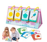 Tewzafiya Tarjetas flash para niños, tarjetas flash de aprendizaje para niños | 96x Fese Color Learning Flash Cards for Boys Girls,Juego interactivo para la parte antideducida de doble cara para