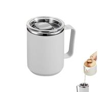 Tewzafiya Taza aislada, tazas de metal - Taza de 450 ml para beber - Taza de agua de metal reutilizable con tapa y asa, tazas aisladas Tobelet Tobuste para adultos
