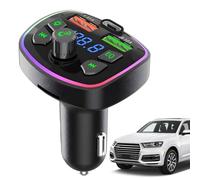 Tewzafiya Transmisor FM CAR, transmisor de coche,FM Radio Transmitter Wireless MP3 Music Player - Adaptador automotriz de la fuente de carga PD para el Día de la Madre, oficinas