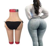 Tex-Eorey Braga de Vagina de Silicona Realista Enorme Trasero Mariquita Acolchada Mejorar Pantalones Levantador de Caderas Ropa Interior Acolchada Push Up para travesti,Natural,Basics