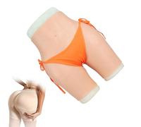 Tex-Eorey Bragas De Culo Falso De Silicona Pantalones De Realce De Glúteos Almohadillas De Glúteos Masculinos A Femeninos para Travesti Drag Queen Transgénero,White(Basics),One Size