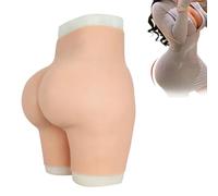 Tex-Eorey Bragas De Silicona para Realzar El Trasero De La Cadera Ropa Interior Vaginal Falsa Control del Dedo del Pie Camel Braga Transgénero para Travesti,White(Basics)