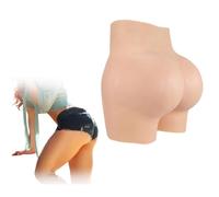 Tex-Eorey Bragas De Silicona Realistas Vagina Falsa Calzoncillos Bóxer Ropa Interior Moldeadora Potenciadora De Cadera para Travesti Transgénero,White(Upgrades),One Size