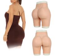 Tex-Eorey Bragas Vaginales De Silicona Hip Lift Glúteos Control Shorts De Control De Hombre A Mujer para Travesti Transgénero,White(Basics),One Size
