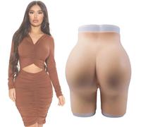 Tex-Eorey Panta De Silicona Hip Enhancer Faja Pantalones Push Up Acolchados para Mujeres Travestis Transgénero,Blanca,One Size