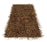 Tex family Alfombra Shaggy Avellana moderna - Pelo largo 6 cm - Antideslizante, 12 tamaños - anudada a mano, robusta y suave - 60 x 110 cm