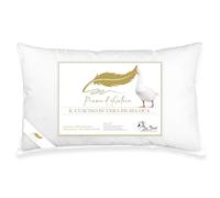 tex family Almohada para Cama de Matrimonio de Pluma de oca | Almohada Individual ergonómica 50 x 80 cm | Suave, Transpirable e hipoalergénica | Almohada auténtica Pluma de oca | Plumas de Autor (1)