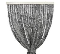 Tex family Cortina de chenilla gris soplo - Protección contra insectos, semitransparente, fácil montaje - 100% polipropileno reciclable - 100 x 220 cm