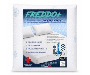 Tex family Cubrecolchón Refrescante Frío+ Ice-Touch, de Verano, Termorregulador, Transpirable, Antihumedad, Suave, Elastizado - 1 Plaza y Media Maxi Cm. 140x200 + H25