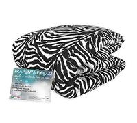 Tex family Edredón de invierno con estampado de cebra, fabricado en Italia, 1 plaza