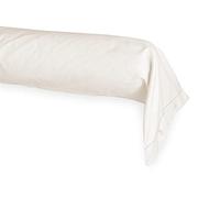 Tex family - Funda de almohada cilíndrica de París a la francesa, tubular, Made in Italy (40 x 240 cm, Crema)