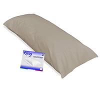 tex family Funda de Almohada King de Matrimonio Medida CM. 55 X 180 - Gris