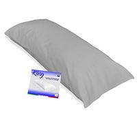 tex family Funda de Almohada King de Matrimonio Medida CM. 55 X 180 - Gris