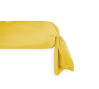 Tex family Funda de almohada París cilíndrica a la francesa travesaño tubular fabricado en Italia (40 x 180 cm, amarillo)
