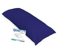 Tex Family - Funda de almohada Queen para cama Maxi, tamaño 55 x 160 cm - Azul