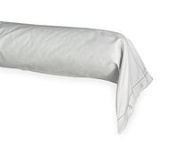 Tex family Funda de cojín cilíndrica francesa con travesaño tubular fabricado en Italia (40 x 240 cm, gris)