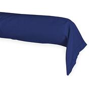Tex family Funda de cojín París cilíndrica francesa con travesaño tubular Hecho en Italia (40 x 180 cm, Azul)