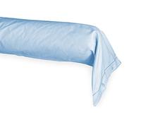 Tex family Funda de cojín París cilíndrica francesa con travesaño tubular Hecho en Italia (40 x 180 cm, azul claro)