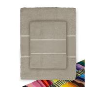 tex family Juego de toallas de rizo Aida para bordar, punto de cruz 1 + 1, cara e invitados, con hilo, color marrón